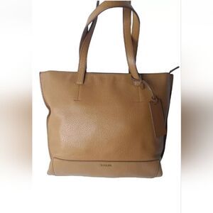 Fossil Madison Leather Tote Handbag Brown Pebbled Leather